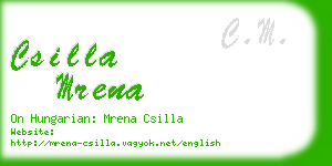 csilla mrena business card